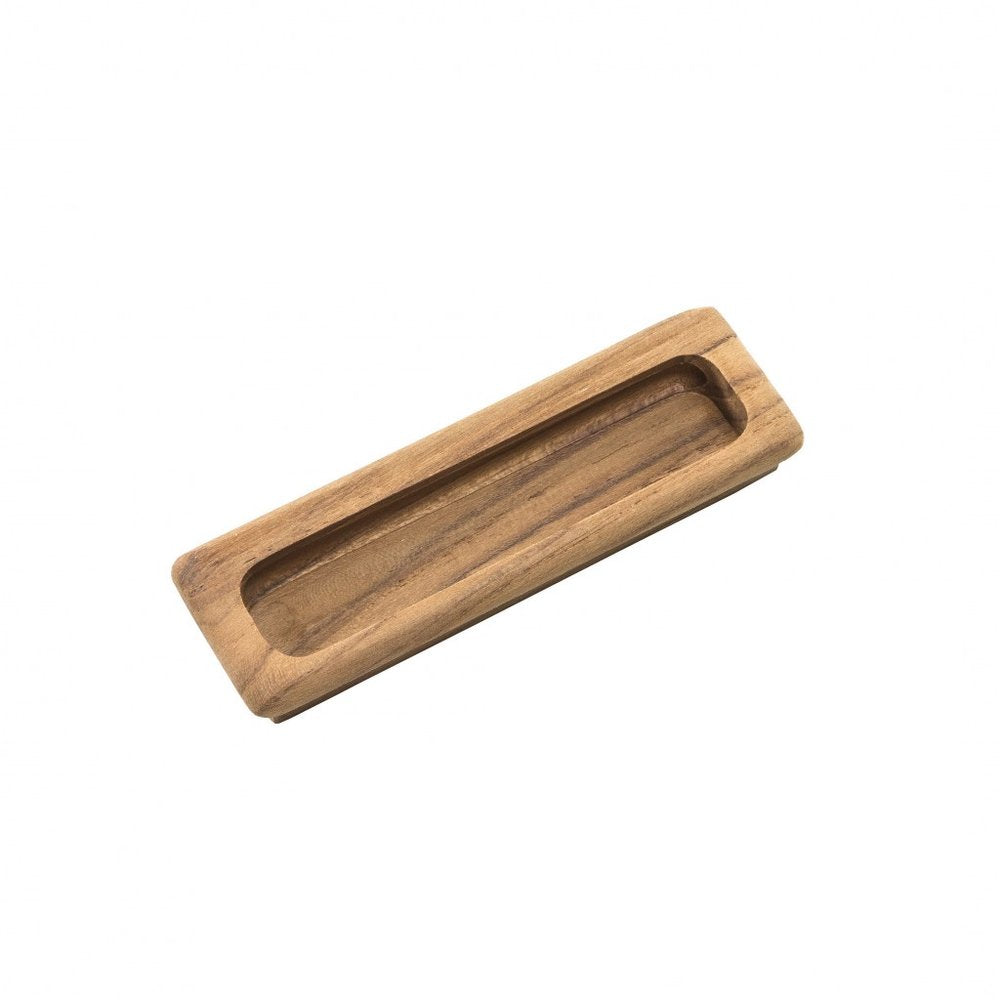 Set of Two Brown Teak Wood Drawer Pull Knobs HomeRoots