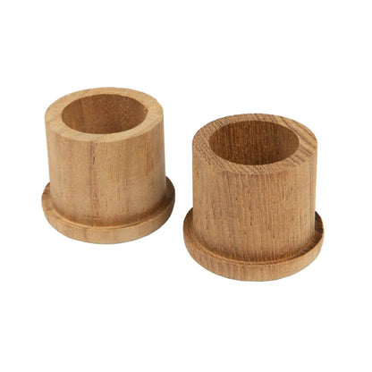 Set of Two Brown Wood Round Open Circle Drawer Pull Knobs HomeRoots