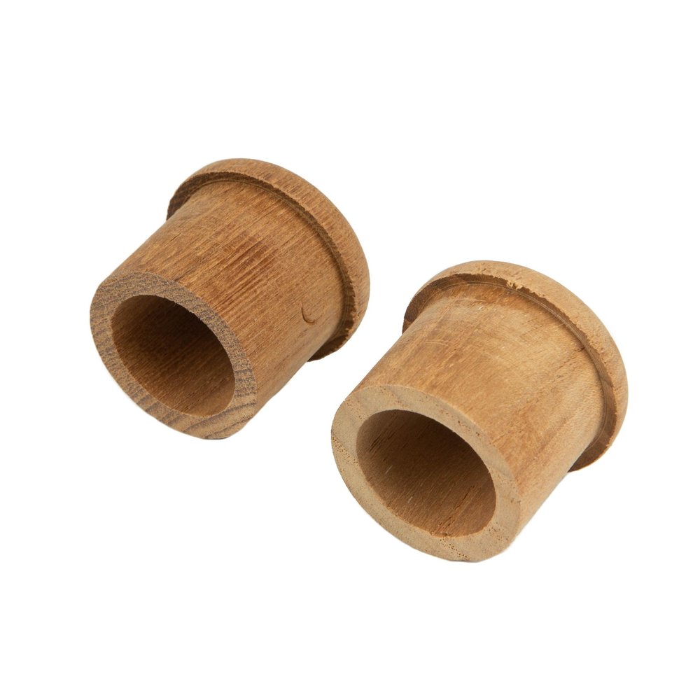 Set of Two Brown Wood Round Open Circle Drawer Pull Knobs HomeRoots