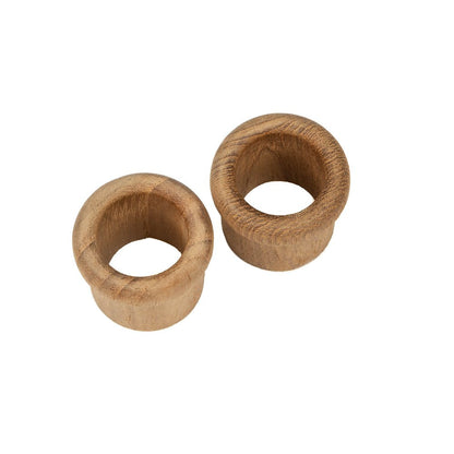 Set of Two Brown Wood Round Open Circle Drawer Pull Knobs HomeRoots