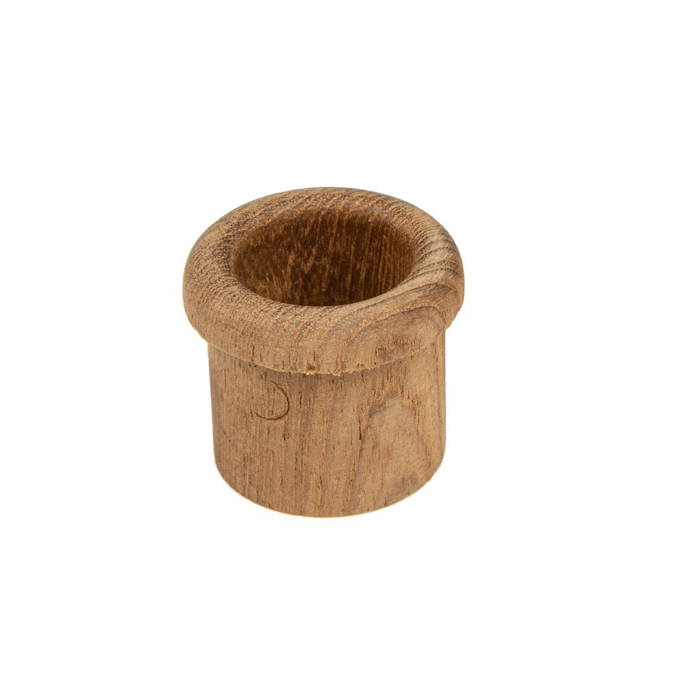 Set of Two Brown Wood Round Open Circle Drawer Pull Knobs HomeRoots