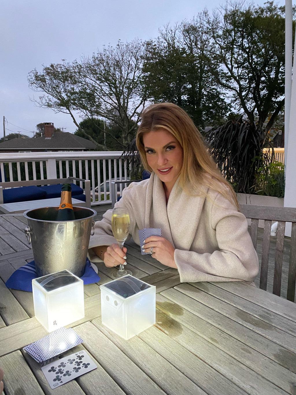 5" Modern Square Portable and Hangable Solar Lantern - FurniFindUSA