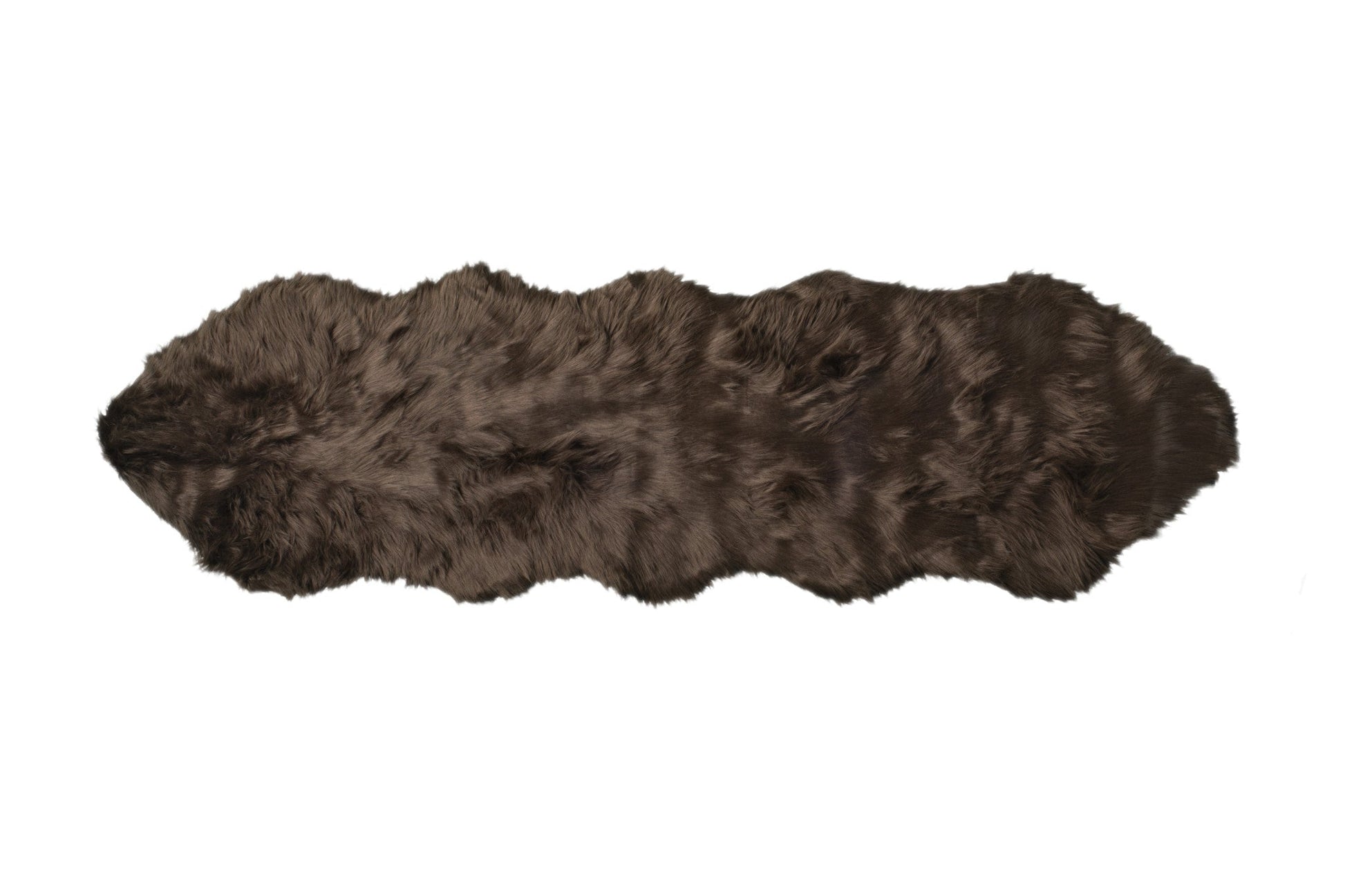 2' X 6' Chocolate Faux Fur Washable Non Skid Area Rug - 62.99" (L) x 92.52" (W) x 0.23" (H) FurniFindUSA