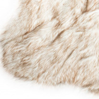 5' X 6' Ombre Tan Faux Fur Washable Non Skid Area Rug - 60.0" (H) x 72.0" (W) x 2.0" (D)