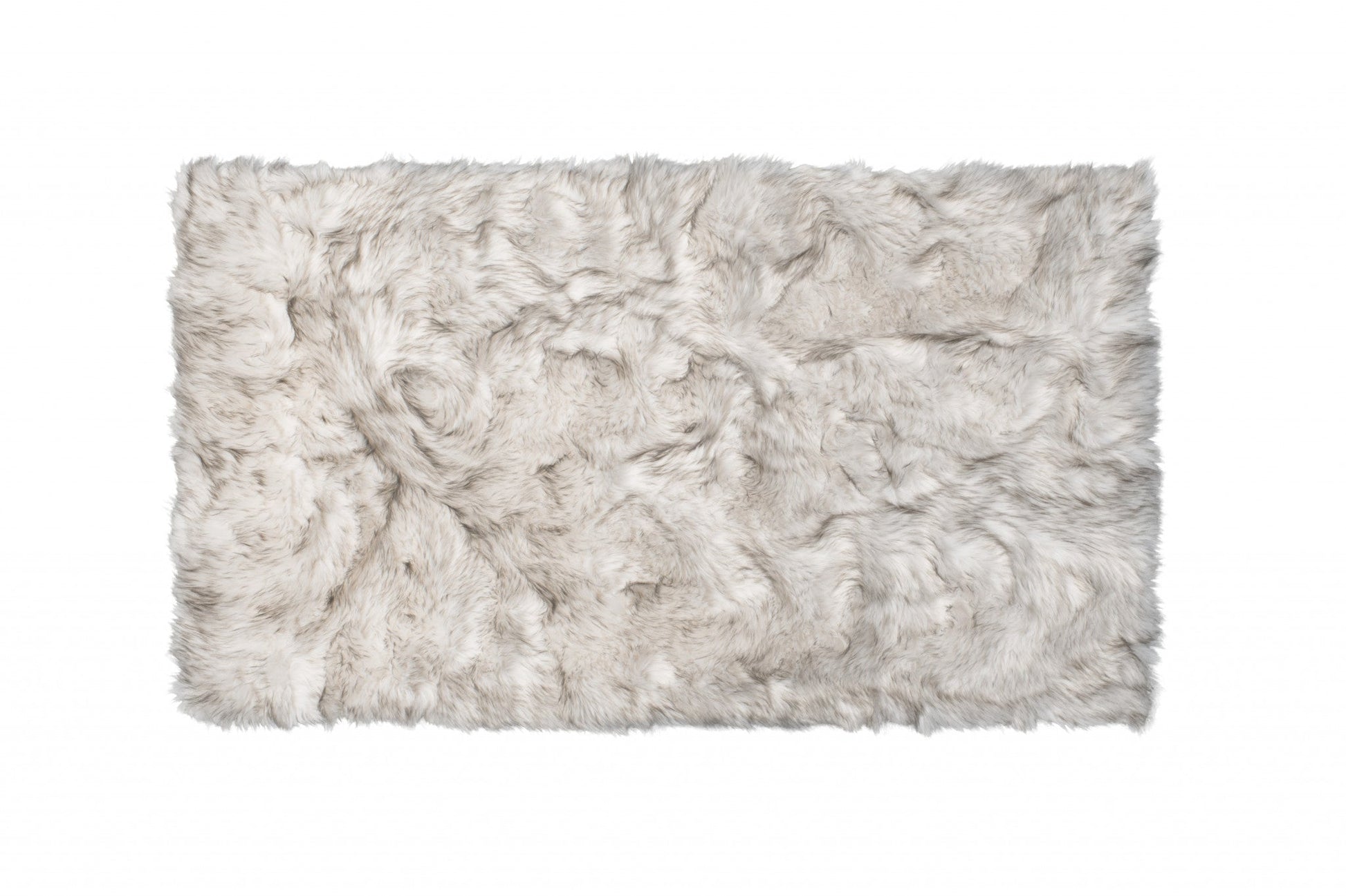 3' X 5' Chocolate Faux Fur Ombre Non Skid Area Rug - 96.0" (L) x 120.0" (W) x 0.39" (H) FurniFindUSA