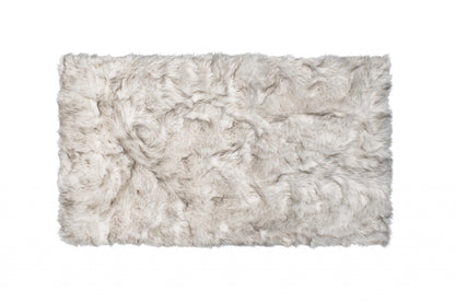 3' X 5' Chocolate Faux Fur Ombre Non Skid Area Rug - 96.0" (L) x 120.0" (W) x 0.39" (H) FurniFindUSA