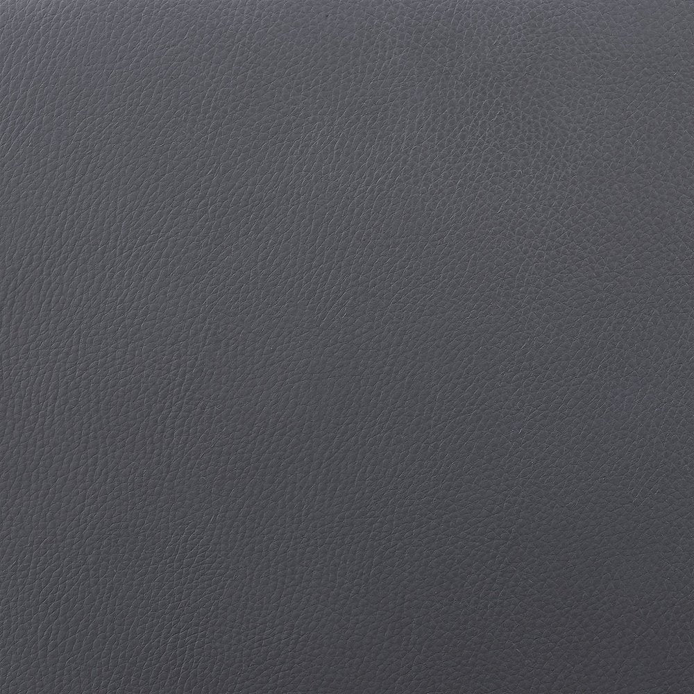 27" Gray And Black Faux Leather And Solid Wood Swivel Low Back Counter Height Bar Chair HomeRoots