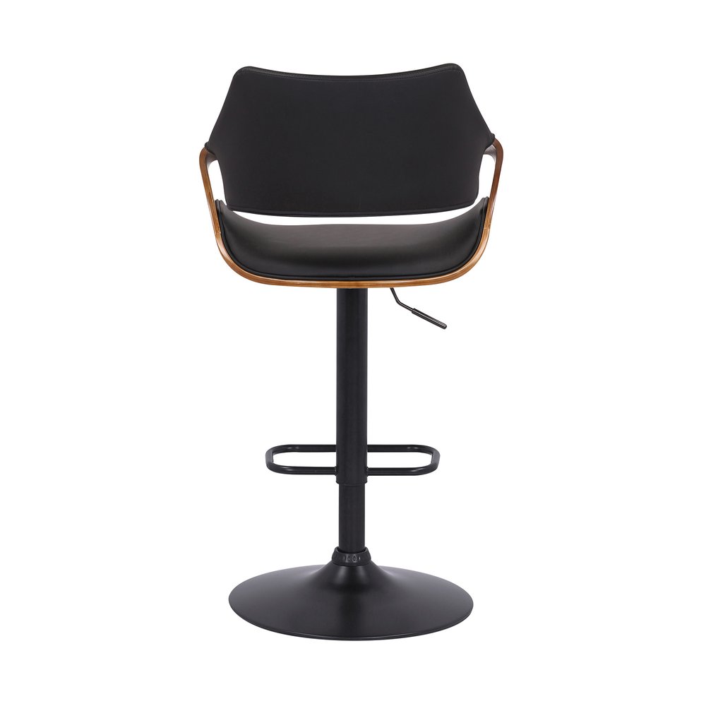 Black Fabric And Iron Adjustable Height Swivel Bar Chair HomeRoots