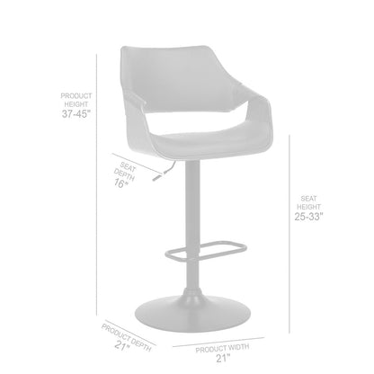 Gray And Black Fabric And Iron Adjustable Height Swivel Bar Chair HomeRoots