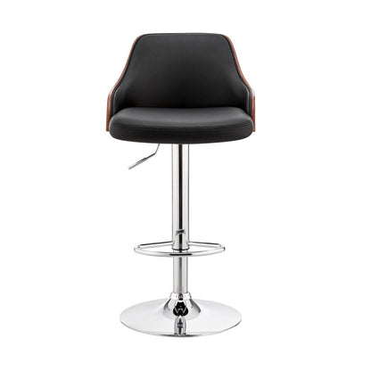Black And Silver Fabric And Iron Adjustable Height Swivel Bar Chair HomeRoots