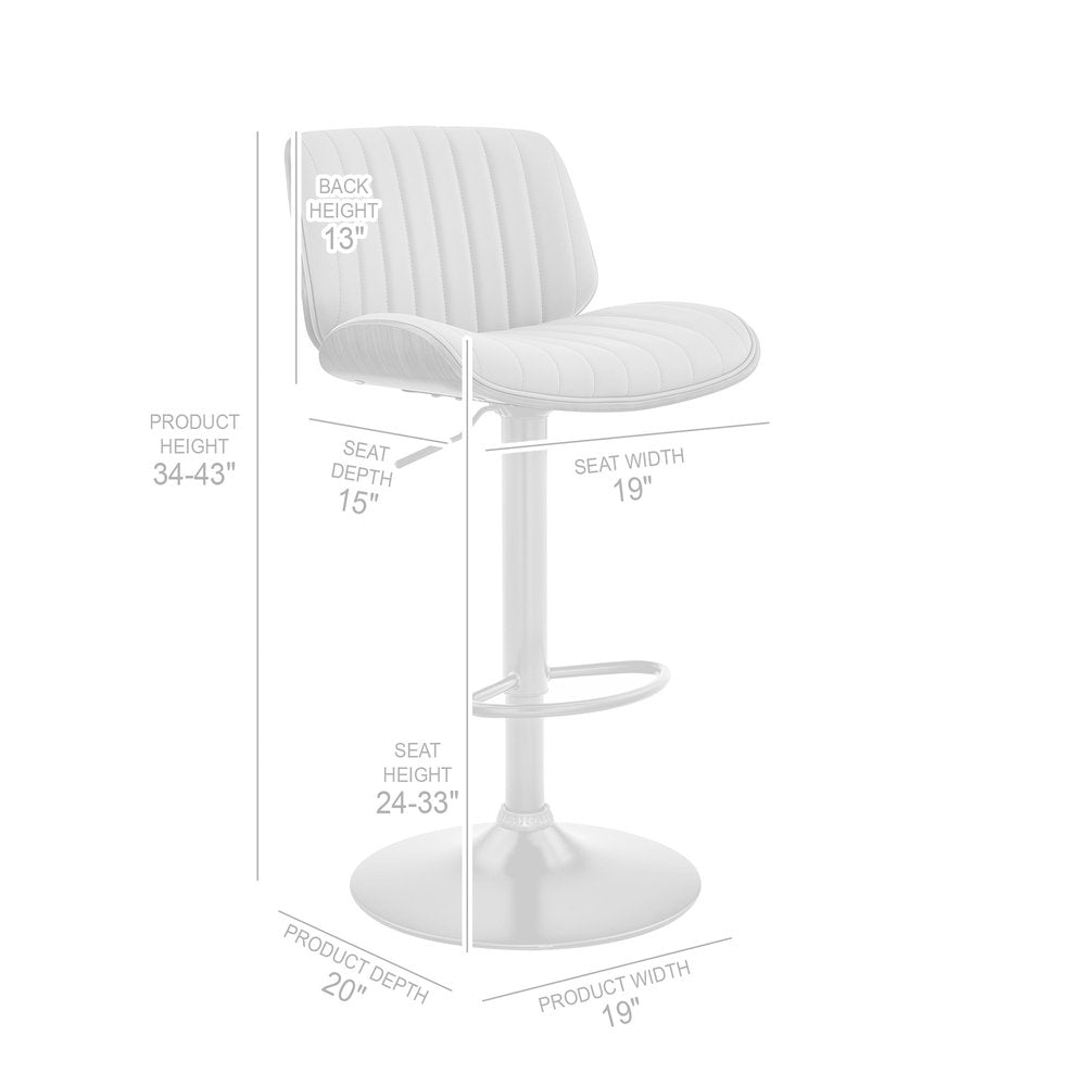Gray And Black Fabric And Iron Adjustable Height Swivel Bar Chair HomeRoots