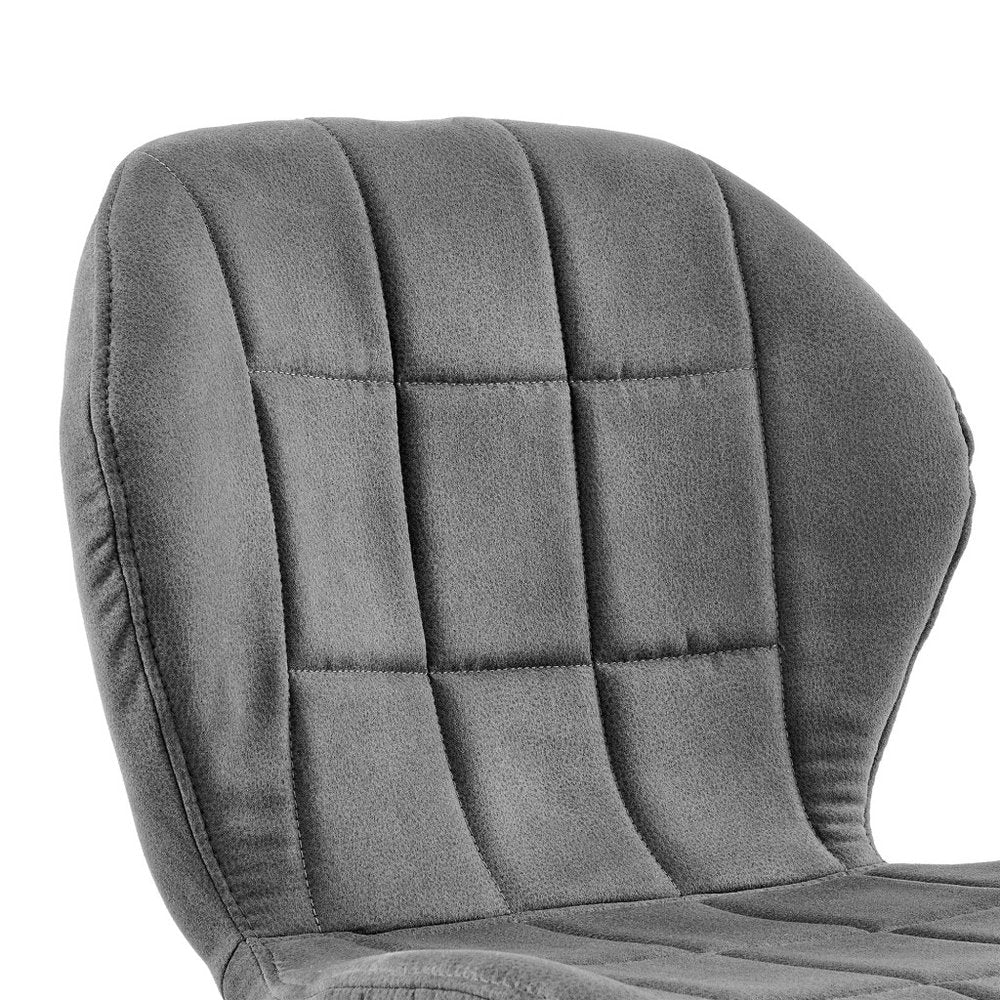 27" Charcoal And Black Iron Counter Height Bar Chair HomeRoots