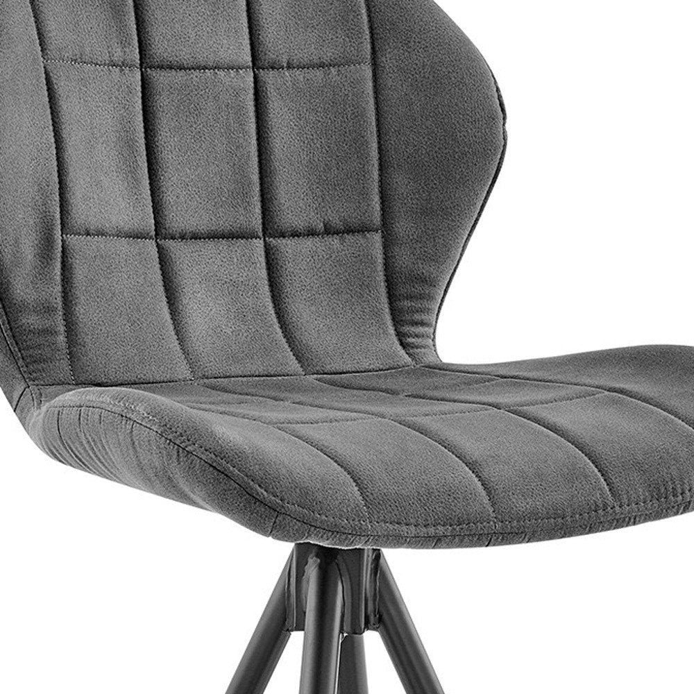 27" Charcoal And Black Iron Counter Height Bar Chair HomeRoots