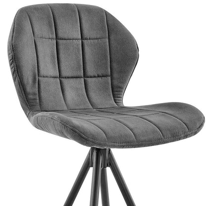 27" Charcoal And Black Iron Counter Height Bar Chair HomeRoots