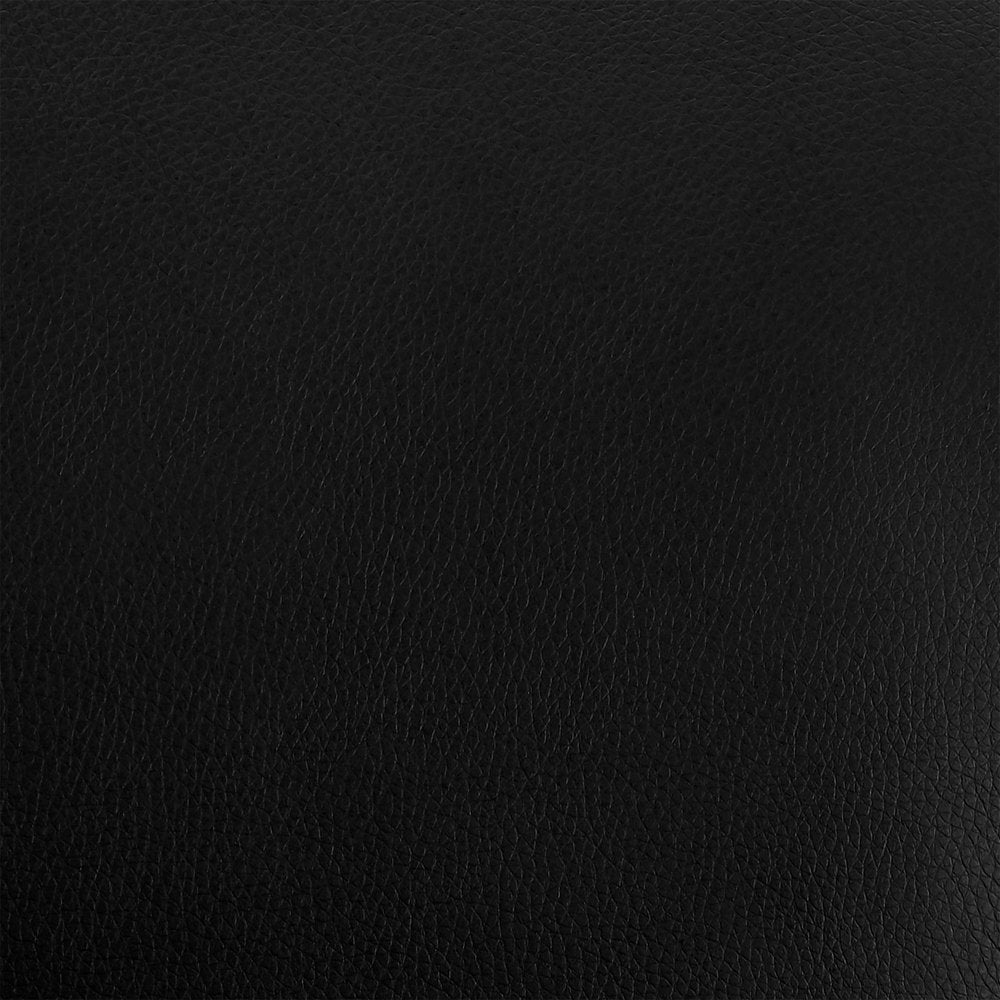 26" Black Faux Leather and Iron Counter Height Bar Chair HomeRoots