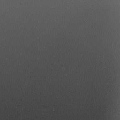 26" Gray And Black Faux Leather And Iron Counter Height Bar Chair HomeRoots