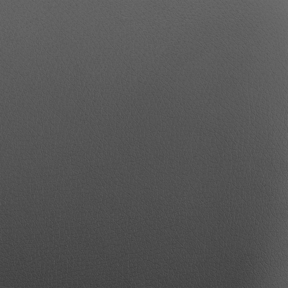 26" Gray And Black Faux Leather And Iron Counter Height Bar Chair HomeRoots