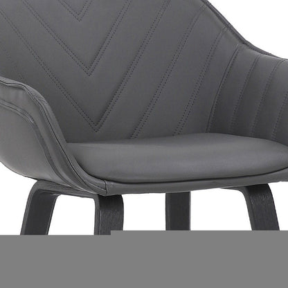 26" Gray And Black Iron Counter Height Bar Chair HomeRoots