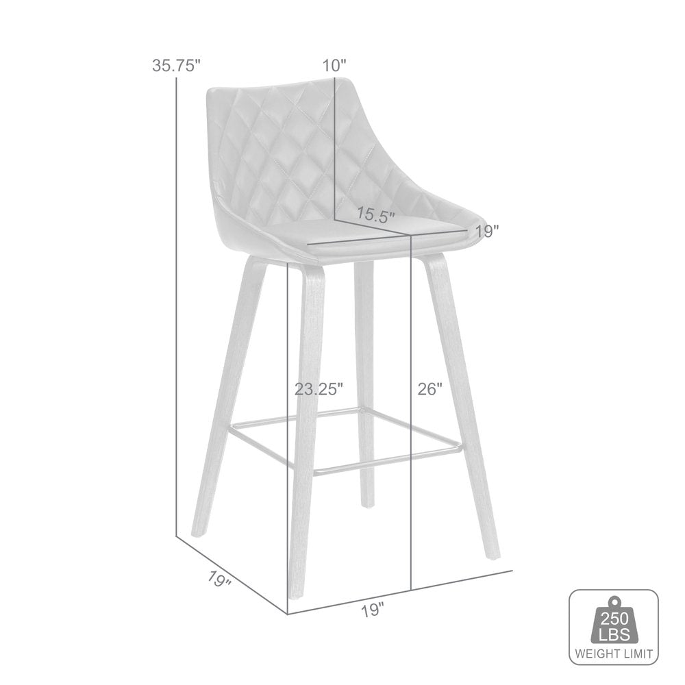 26" Brown Fabric And Iron Counter Height Bar Chair HomeRoots