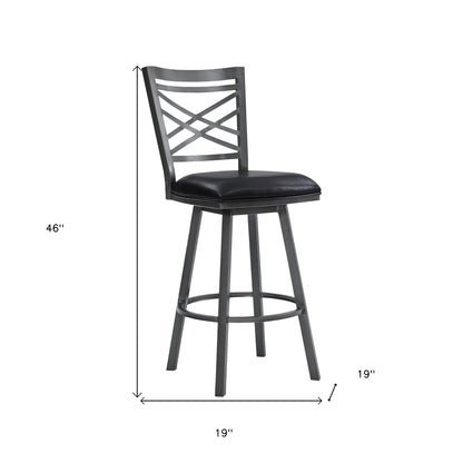 30" Iron Bar Height Bar Chair