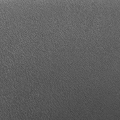 30" Gray And Silver Faux Leather And Faux Leather And Iron Low Back Bar Height Swivel Bar Chair HomeRoots