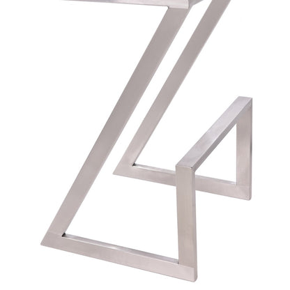 26" White And Silver Fabric And Iron Backless Counter Height Bar Chair HomeRoots