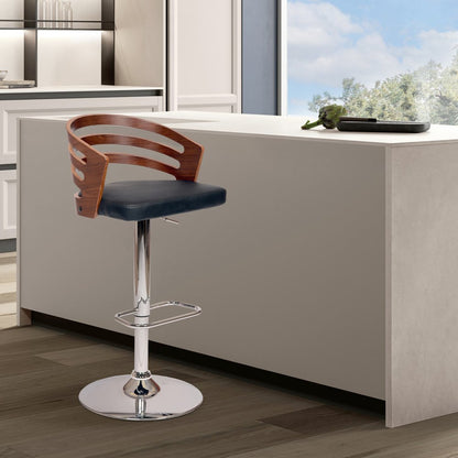 Black And Silver Fabric And Iron Low Back Adjustable Height Swivel Bar Chair HomeRoots