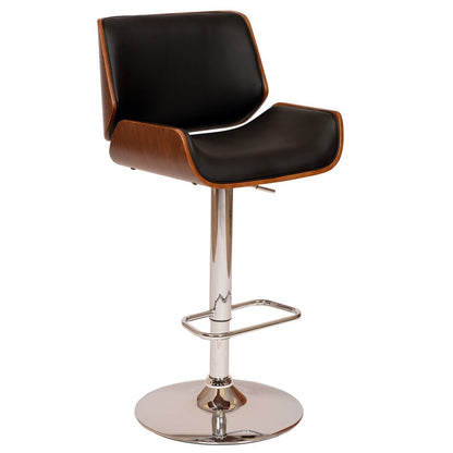 Black And Silver Fabric And Iron Low Back Adjustable Height Swivel Bar Chair HomeRoots