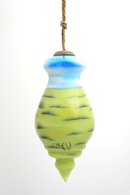 A day at the Vineyard Hand Painted Mouth Blown Glass Ornament HomeRoots