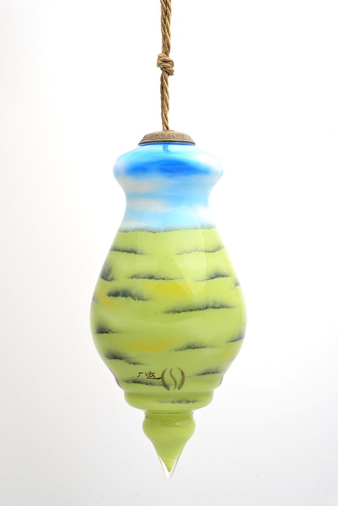 A day at the Vineyard Hand Painted Mouth Blown Glass Ornament — view 5