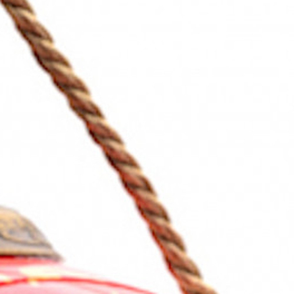 Poinsettia Flower Hand Painted Mouth Blown Glass Ornament HomeRoots