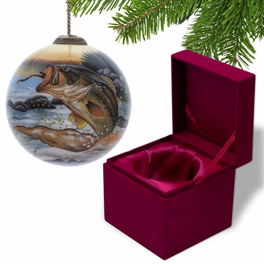 Jungle Green And Blue Glass Ball Ornament HomeRoots