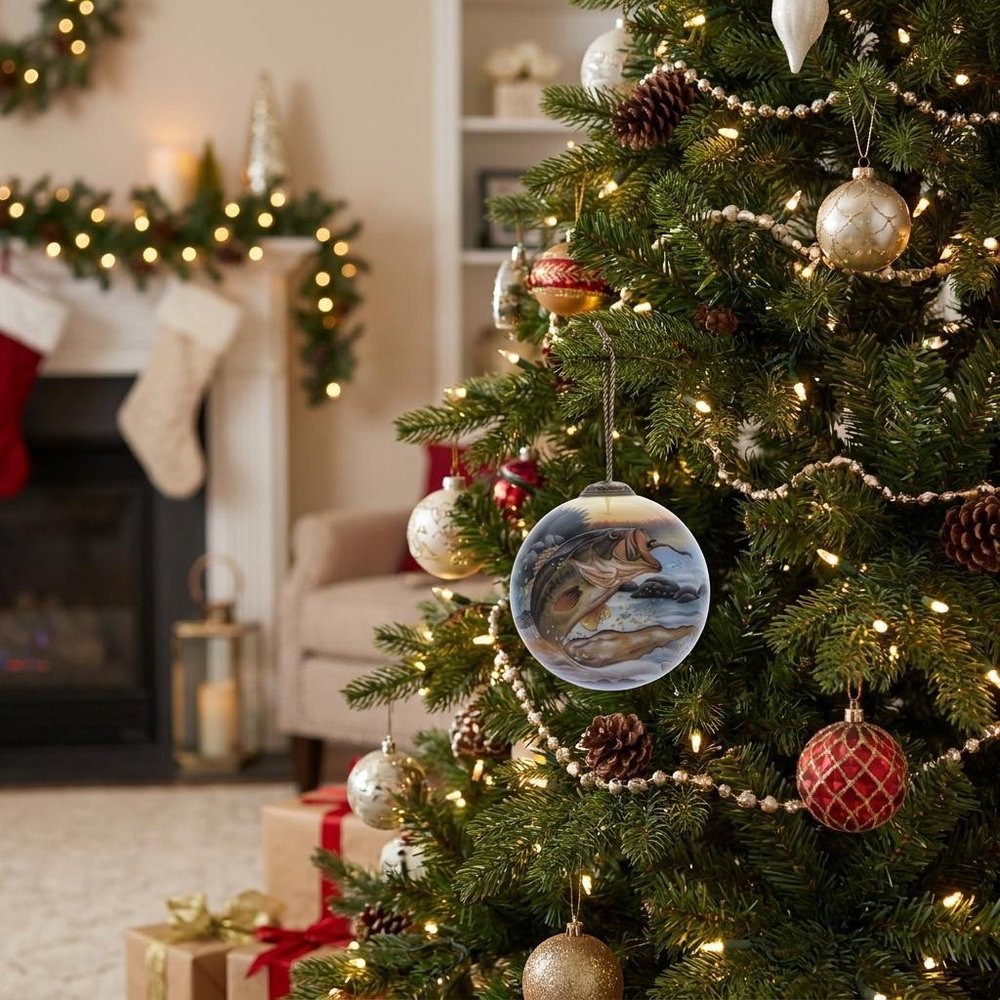 Jungle Green And Blue Glass Ball Ornament HomeRoots