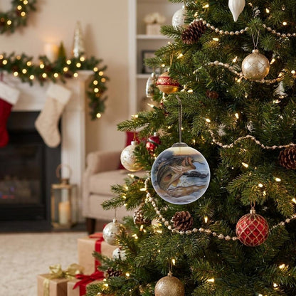 Jungle Green And Blue Glass Ball Ornament HomeRoots