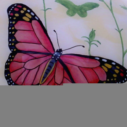 Colorful Butterflies Hand Painted Mouth Blown Glass Ornament HomeRoots