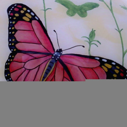 Colorful Butterflies Hand Painted Mouth Blown Glass Ornament HomeRoots