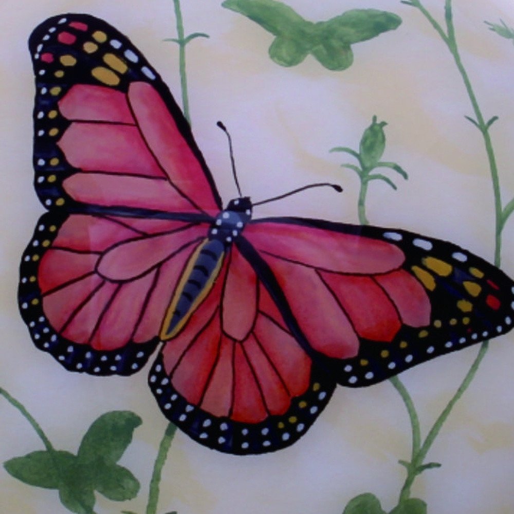 Colorful Butterflies Hand Painted Mouth Blown Glass Ornament HomeRoots