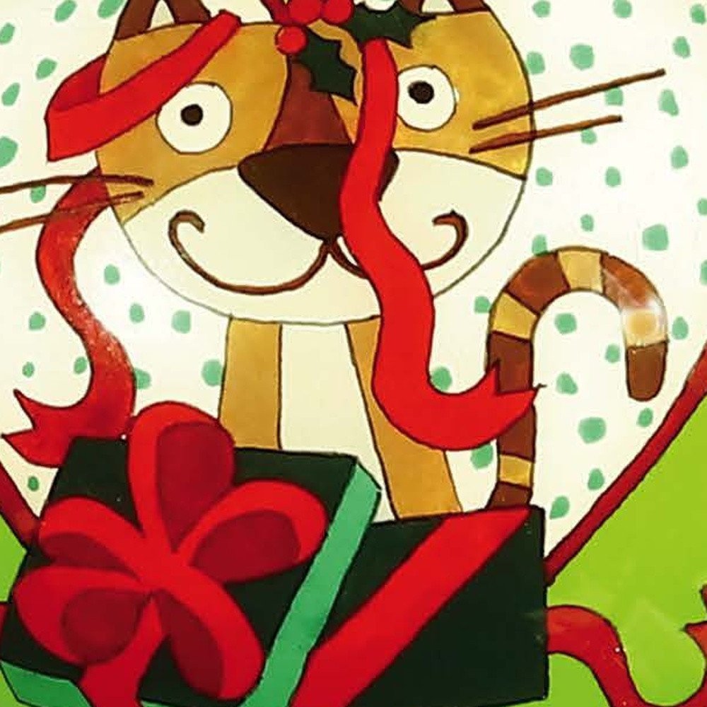 Charming Cat in a Heart Hand Painted Mouth Blown Glass Ornament HomeRoots