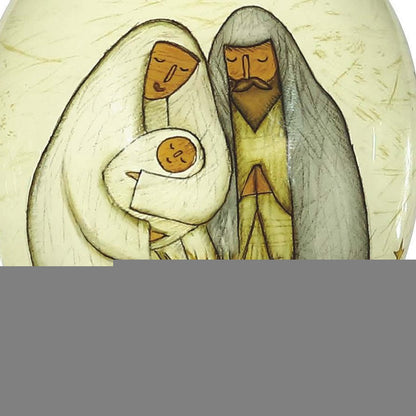 Nativity Holy Family Hand Painted Mouth Blown Glass Ornament HomeRoots