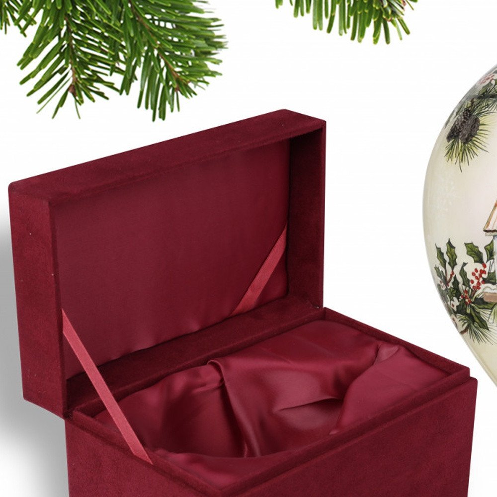 Home of the Red Cardinals Hand Painted Mouth Blown Glass Ornament HomeRoots