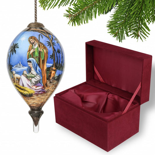 Blue White And Brown Glass Finial Ornament HomeRoots