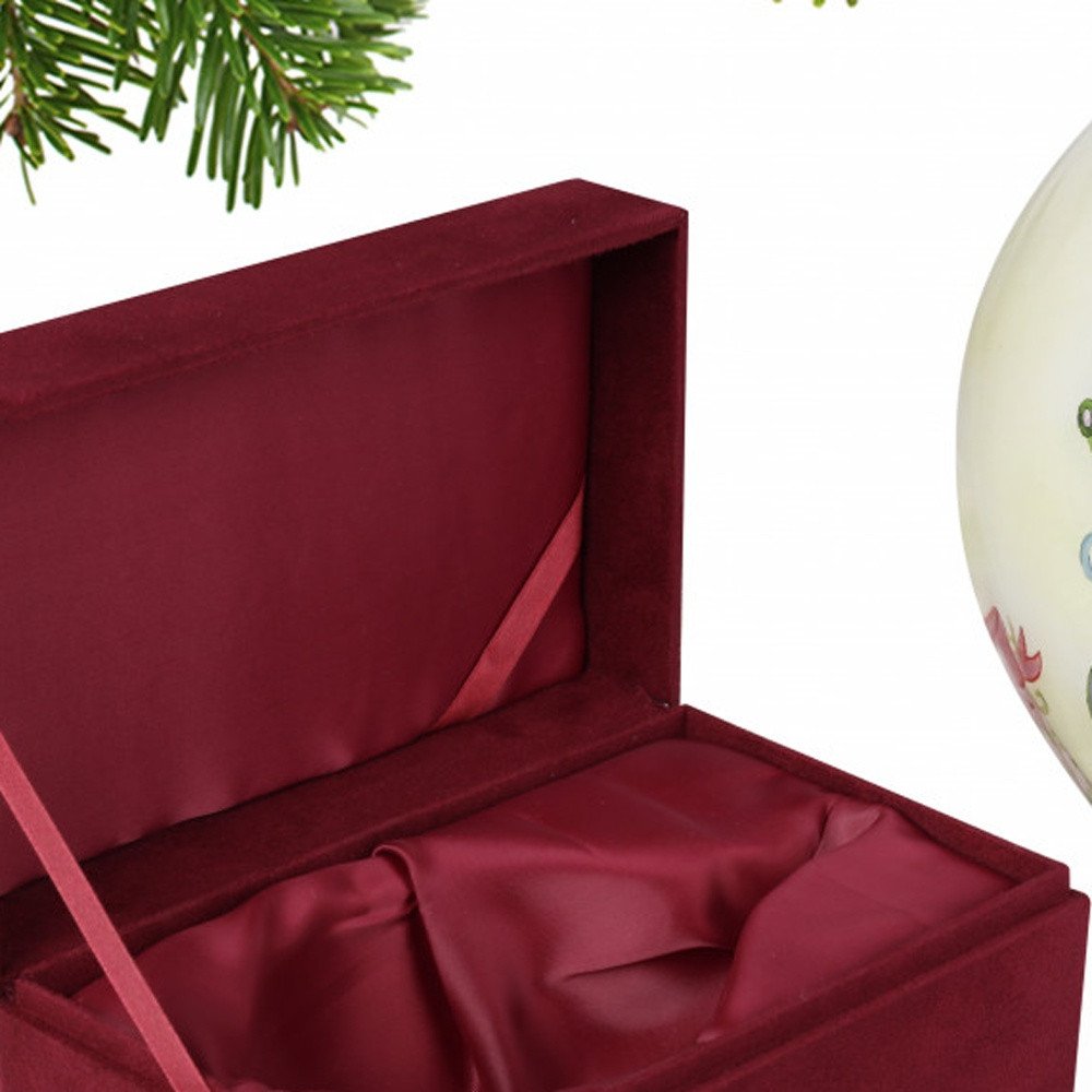 Ivory Red And Yellow Glass Finial Ornament HomeRoots