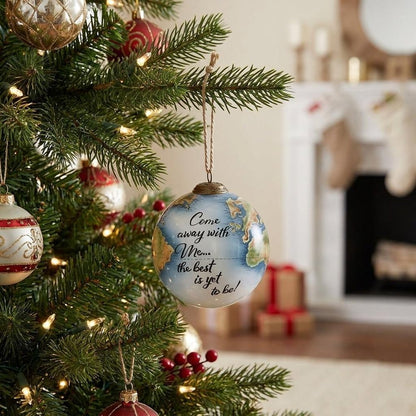 Gray And White Glass Ball Ornament HomeRoots