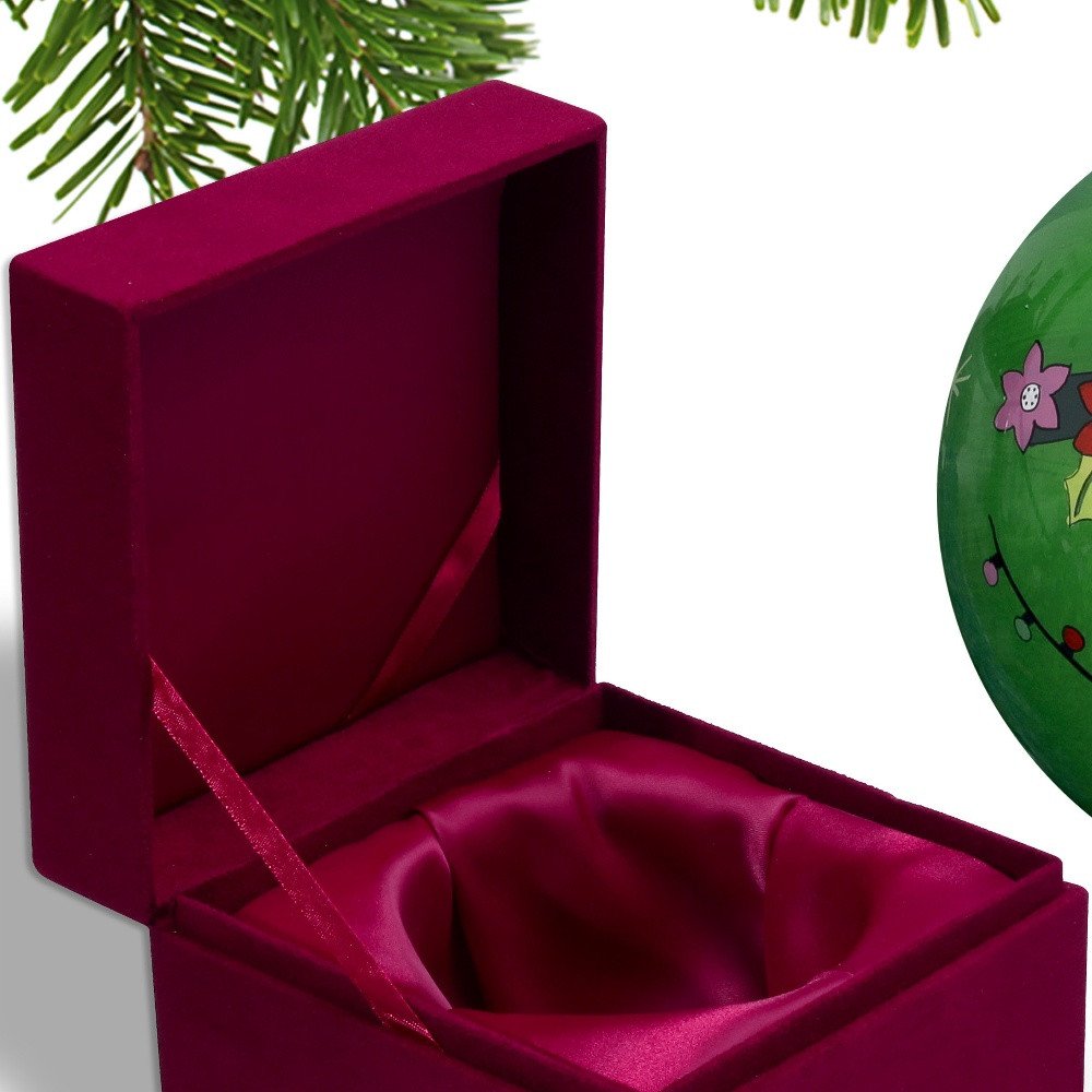 Red White And Green Glass Ball Ornament HomeRoots