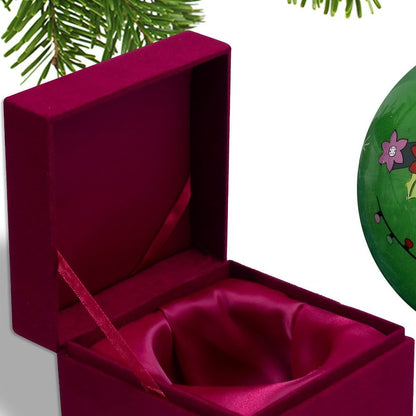 Red White And Green Glass Ball Ornament HomeRoots