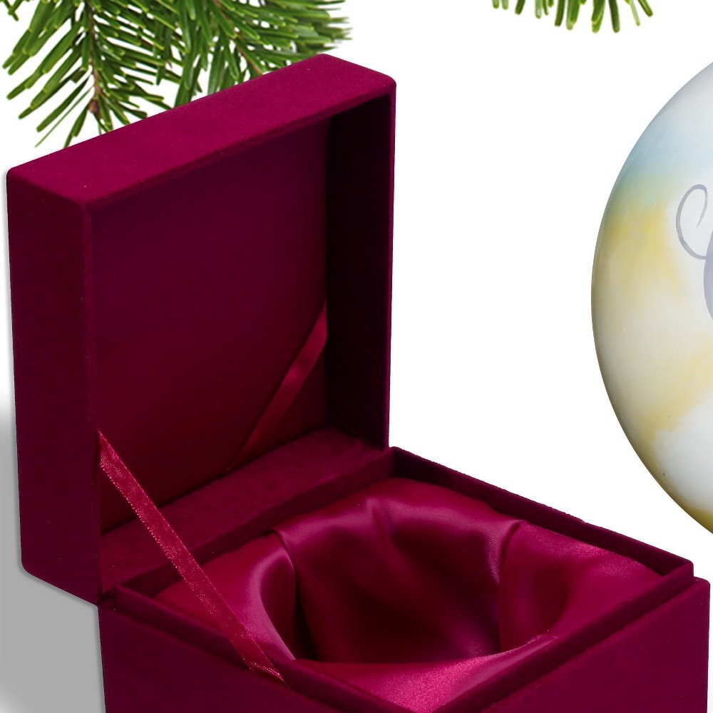 Tan And White Glass Ball Ornament HomeRoots