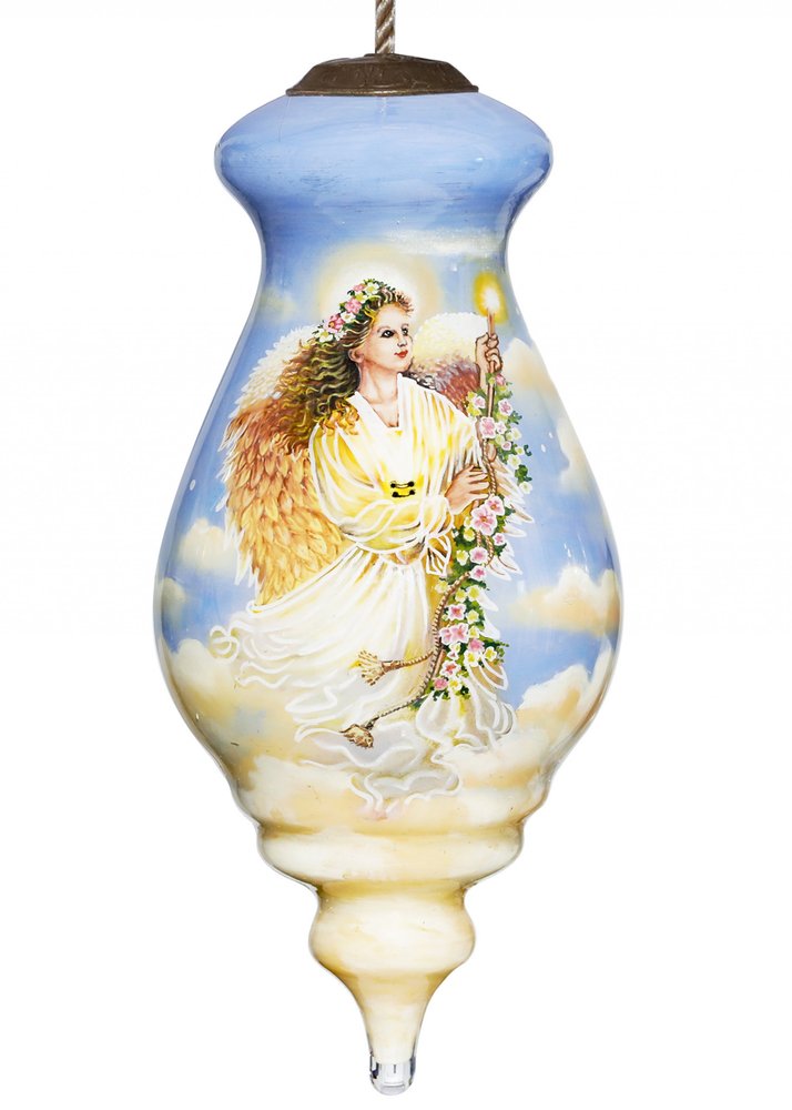 Angel Divine Hand Painted Mouth Blown Glass Ornament HomeRoots