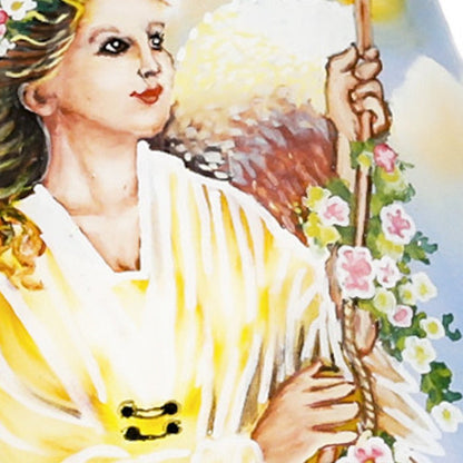 Angel Divine Hand Painted Mouth Blown Glass Ornament HomeRoots