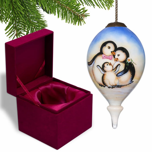 White Black And Blue Glass Finial Ornament HomeRoots