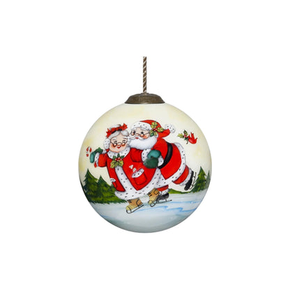 Red White And Green Glass Ball Ornament HomeRoots